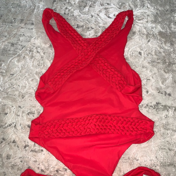 honeybee swim Swim Honeybee Swim Red Braided Nikki One Piece